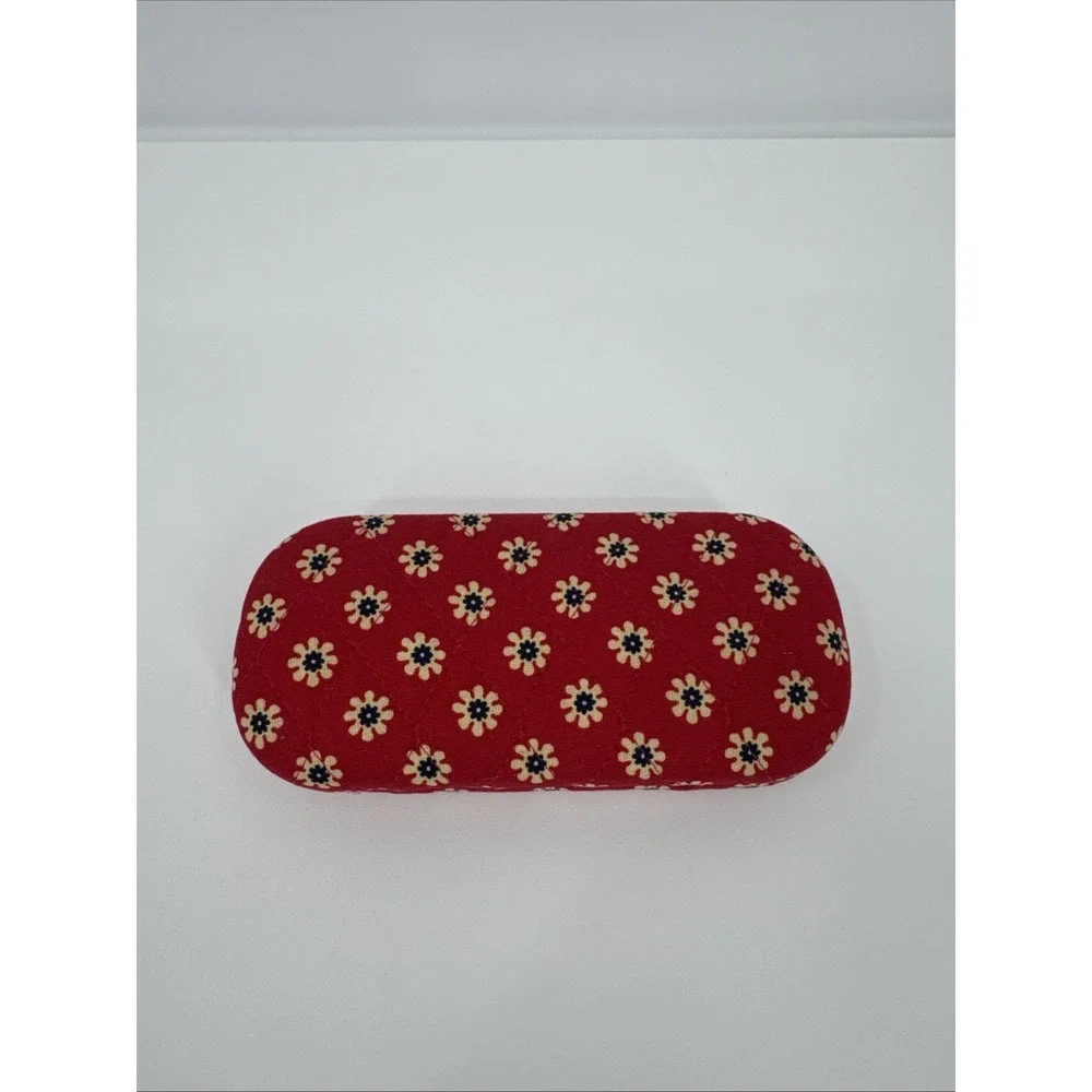 Vera Bradley Hard Clamshell Eyeglass Sunglass Set Of 2 Blue & Red Floral Print